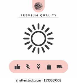 Sun line icon. Graphic elements for your design