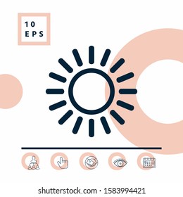 Sun line icon. Graphic elements for your design