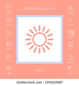 Sun line icon. Graphic elements for your design