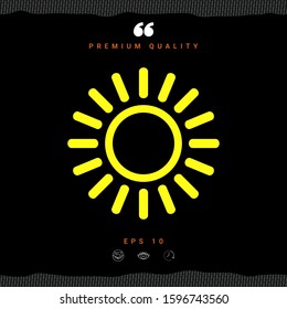 Sun line icon. Graphic elements for your design
