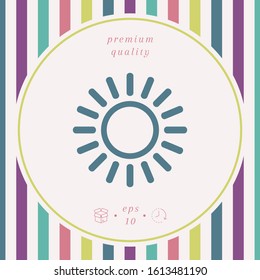 Sun line icon. Graphic elements for your design