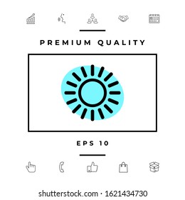 Sun line icon. Graphic elements for your design