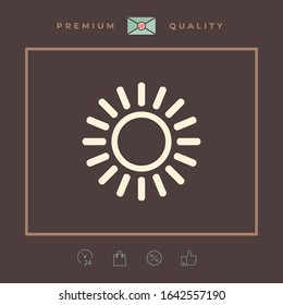 Sun line icon. Graphic elements for your design