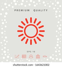 Sun line icon. Graphic elements for your design