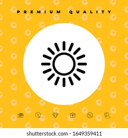 Sun line icon. Graphic elements for your design