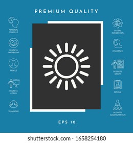 Sun line icon. Graphic elements for your design