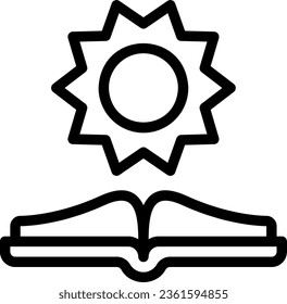 sun line icon illustration vector
