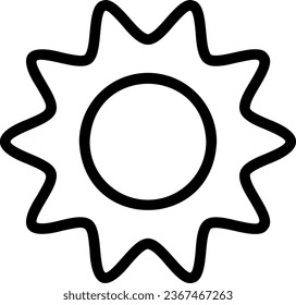 sun line icon illustration vector