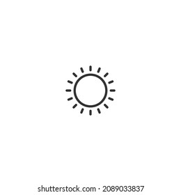 sun line icon, outline vector sign, pixel perfect icon