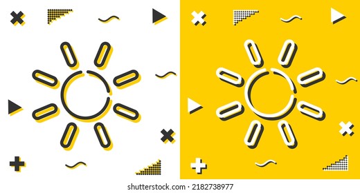 sun line icon. Simple outline style.sun linear sign. Vector illustration isolated on white background. Editable stroke EPS 10