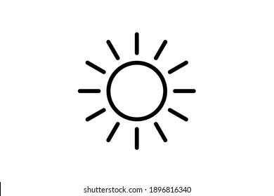 Sun Line Icon Symbol Simple Design