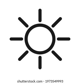 Sun line icon. Vector illustration.