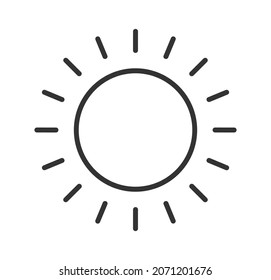 Icono de línea solar. Ilustración del vector