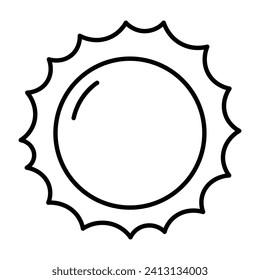 Sun line icon. vector illustration.