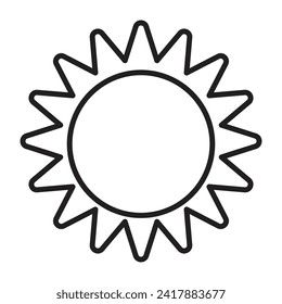 Sun line icon. vector illustration.