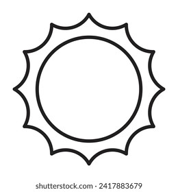 Icono de línea solar. ilustración vectorial.