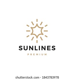 Logo der Sonnenlinie Vektorgrafik-Symbol