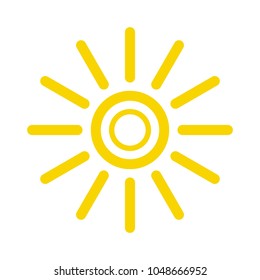 Sun line vector icon. Sun line vector icon