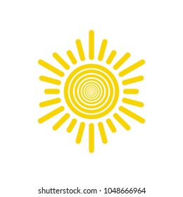 Sun line vector icon. Sun line vector icon