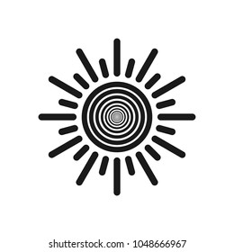  Sun line vector icon. Sun line vector icon
