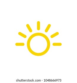 Sun line vector icon. Sun line vector icon