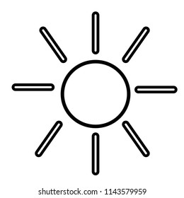 sun line vector icon