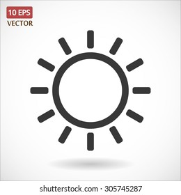 sun line vector icon