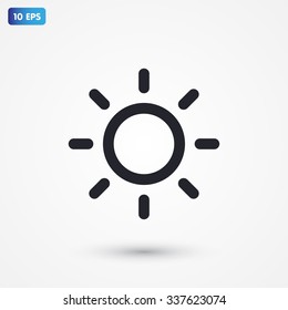 sun line vector icon
