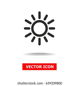 sun line vector icon