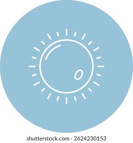 Sun Line vector Icon Design