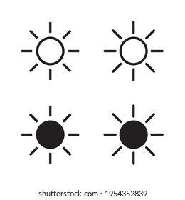 sun line vector icon for web sites and apps