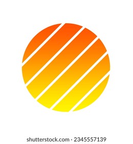 Sun line vector illustration icon logo template design.