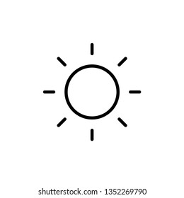 Sun linear icon