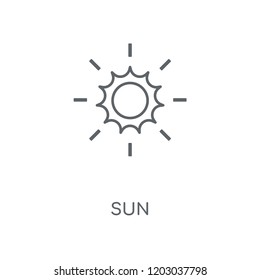 Sun linear icon. Sun concept stroke symbol design. Thin graphic elements vector illustration, outline pattern on a white background, eps 10.