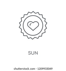 Sun linear icon. Sun concept stroke symbol design. Thin graphic elements vector illustration, outline pattern on a white background, eps 10.