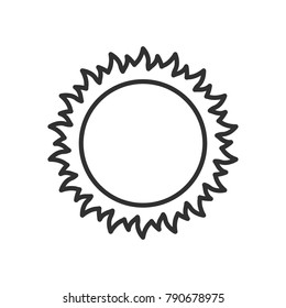 The sun. linear icon. Line with Editable stroke