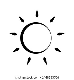 Sun linear icon, simple icon vector