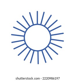 sun linear style icon isolated