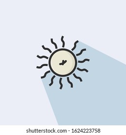 sun liner fill vector icon - ui icon vector