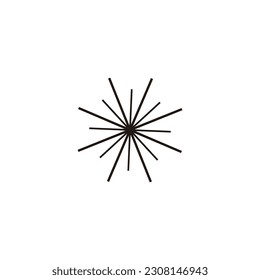 SUn, lines geometric symbol simple logo vector