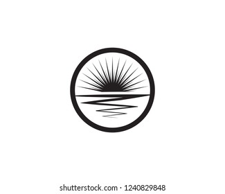 Sun logo black vector