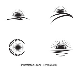 Sun logo black vector