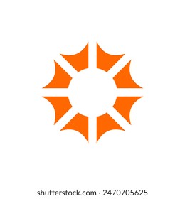 Sun-Logo kann für Symbol, Schild, Logo usw. verwendet werden.