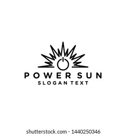 sun logo concept black and white