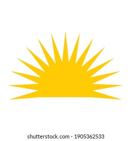 Sun logo Concept creative symbol minimalist abstract icon vector illustration