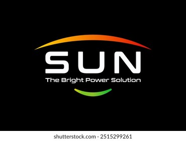 Concepto del logotipo del sol para el espacio y la sonrisa