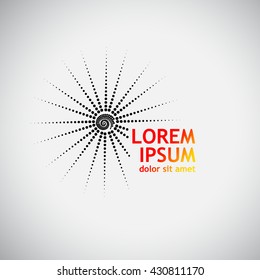 sun logo. Sun concept. Vector