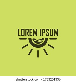plantilla de diseño vintage de concepto de logotipo de sol