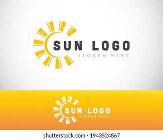 sun logo creative sun circle logo symbol creative simple