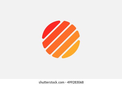 Sun logo design. Creative sun symbol. Line sun logo